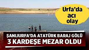 Şanlıurfa'da Atatürk Baraj Gölü 3 kardeşe mezar oldu