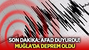 Son Dakika: Muğla'da deprem oldu! 