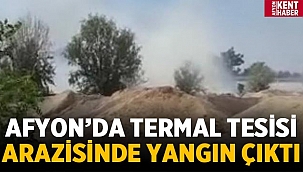 Afyon'da termal tesisleri arazisinde yangın çıktı