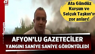 Ata Gündüz Kurşun ve Selçuk Taşkın'ın yangın yerinde zor anları! 