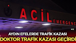 Aydın'ın Efeler ilçesinde otomobil doktora çarptı