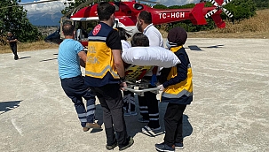 Bursa Keles’te helikopter hasta için havalandı