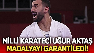 Milli karatecimiz Uğur Aktaş yenerek madalyayı garantiledi!