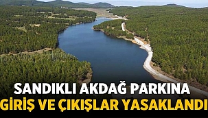 Sandıklı Akdağ Tabiat Parkı'na giriş ve çıkışlar yasaklandı