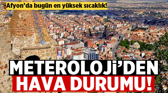 29 Eylül 2021 Çarşamba Afyon'da Hava Durumu