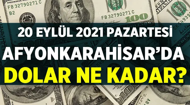 Afyon'da Dolar Fiyatları: 20 Eylül 2021 Pazartesi 