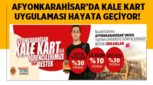 Afyon'da Kale Kart uygulaması hayata geçiyor!