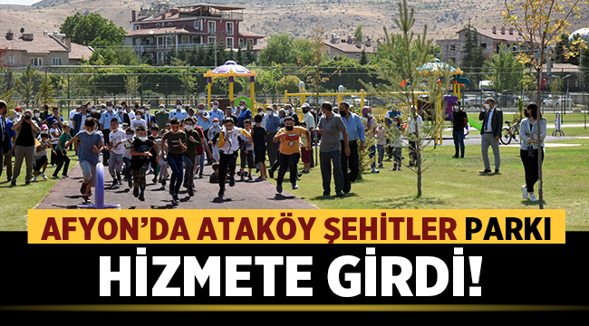 Afyon'da şehitler adına yapılan park hizmete girdi