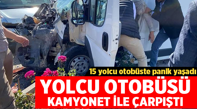 Afyon'da yolcu otobüsü kamyonetle çarpıştı!