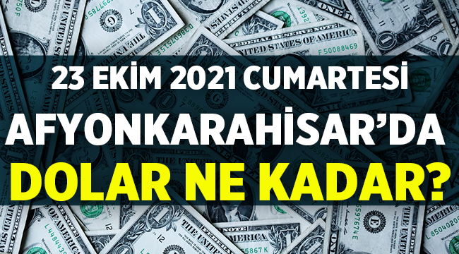 23 Ekim 2021 Cumartesi Afyon'da Dolar Fiyatları