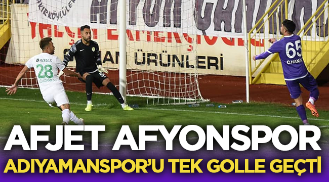 Afjet Afyonspor, Adıyamanspor'u tek golle geçti! 