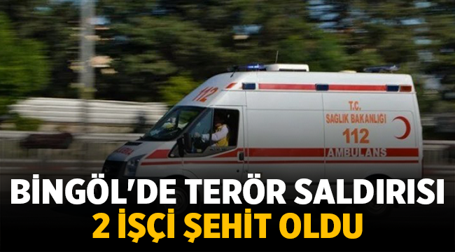 Bingöl'de terör saldırısı: 2 işçi şehit oldu