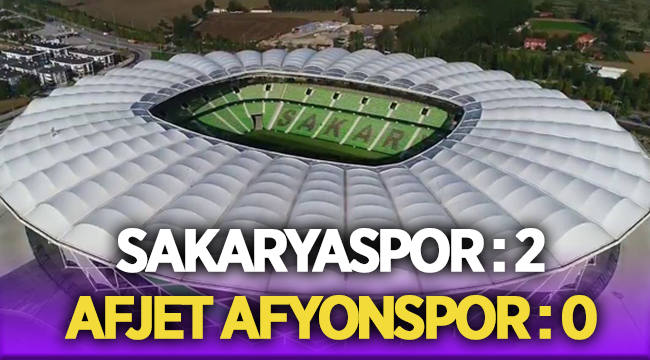 Afjet Afyonspor, Sakaryaspor'a 2-0 mağlup oldu! 