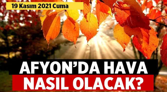 Afyon'da Hava Durumu: 19 Kasım 2021