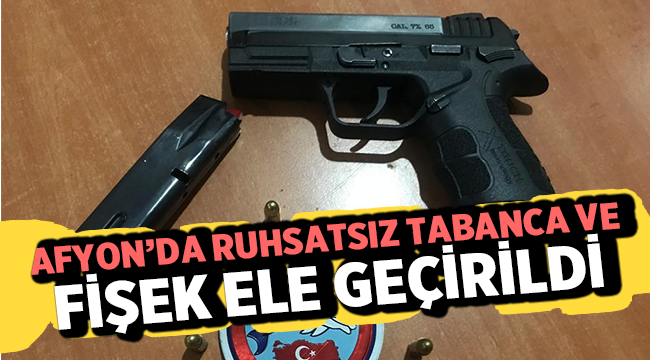 Afyon'da Motosikletli Polis Timleri ruhsatsız tabanca ele geçirdi! 
