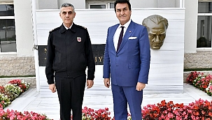 Dündar, Tuğgeneral Recep Yalçınkaya'yı ziyaret etti 