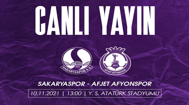 Sakaryaspor Afjet Afyonspor maçı hangi kanalda, saat kaçta?