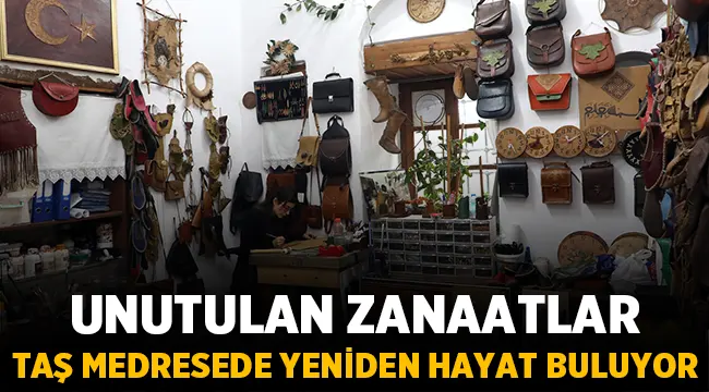 Taş Medrese 'de pek çok meslek yeniden hayat buluyor