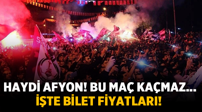 Afjet Afyonspor - Bayburt ÖİS maçı bilet fiyatları açıklandı! 