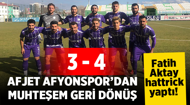 Afjet Afyonspor'dan muhteşem geri dönüş! 3-0'dan 3-4!