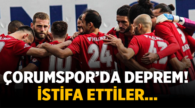 Afjet Afyonspor mağlubiyeti sonrası Çorumspor FK'da istifa depremi! 