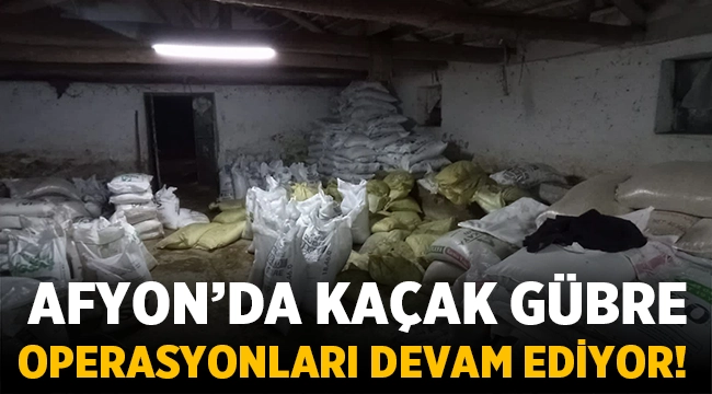 Afyon'da 9 ton kaçak gübre ele geçirildi! 