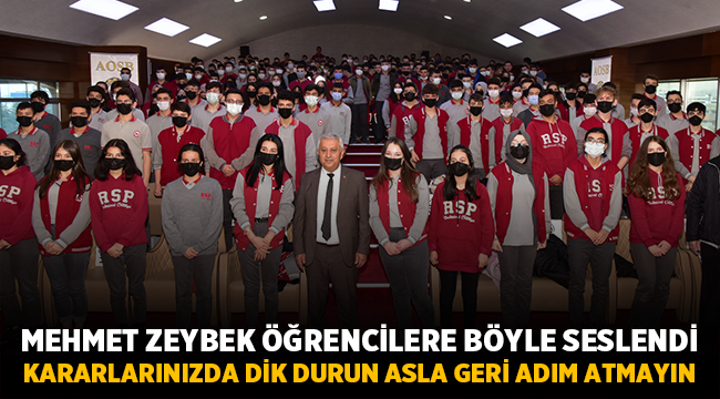 Başkan Mehmet Zeybek öğrencilerle söyleşi yaptı
