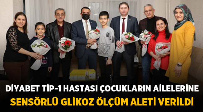 Afyon'da Diyabet Tip-1 hastası çocukların ailelerine glikoz ölçüm aleti verildi