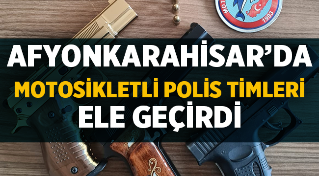 Afyon'da iki araçta yapılan aramada 2 ruhsatsız tabanca yakalandı