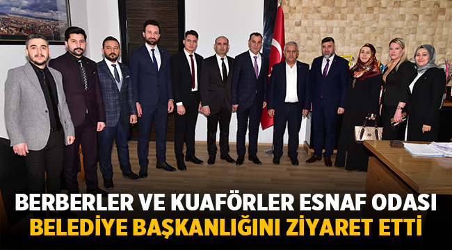 Afyonkarahisar Berberler ve Kuaförler Esnaf Odasından Belediyeye ziyaret