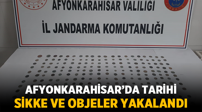 Afyonkarahisar'da sikke ve objeler ele geçirildi! 
