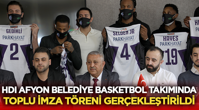 HDI Sigorta Afyon Belediye Basketbol'da toplu imza töreni yapıldı!