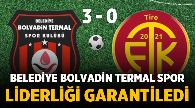 Belediye Bolvadin Termal Spor liderliği garantiledi