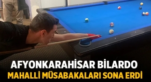 Afyonkarahisar bilardo mahalli müsabakaları sona erdi