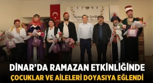 Dinar Haber - Ramazan etkinliğinde çocuklar ve aileleri doyasıya eğlendi 