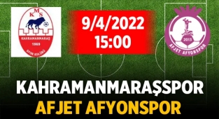 Kahramanmaraşspor - Afjet Afyonspor maçı hangi kanalda, saat kaçta?