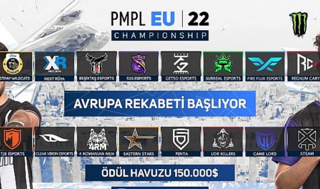 8 Türk takımının yarışacağı 2,3 milyon TL ödüllü PMPL Avrupa Şampiyonası başlıyor