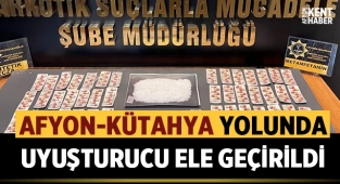 Afyon-Kütahya yolunda uyuşturucu ele geçirildi