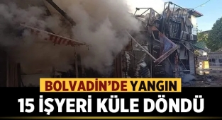 Afyonkarahisar’ın Bolvadin ilçesinde yangın çıktı
