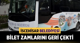 İscehisar Belediyesi bilet zamlarını geri çekti