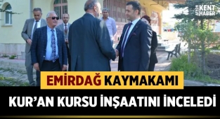 Kaymakam Osman Bilici Kur’an Kursu inşaatında incelemelerde bulundu