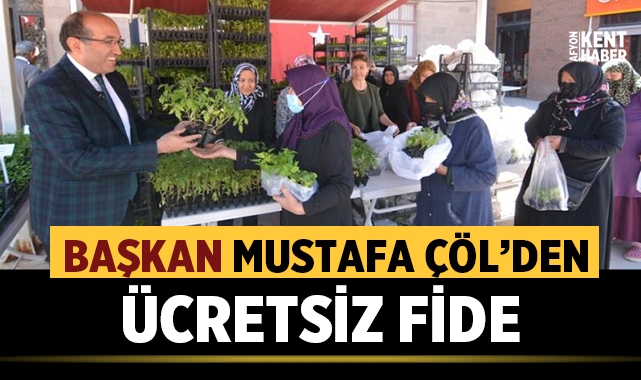 Mustafa Çöl ücretsiz fide dağıttı