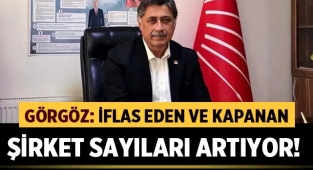 CHP İl Başkanı Yalçın Görgöz: İflas eden ve kapanan şirket sayıları artıyor