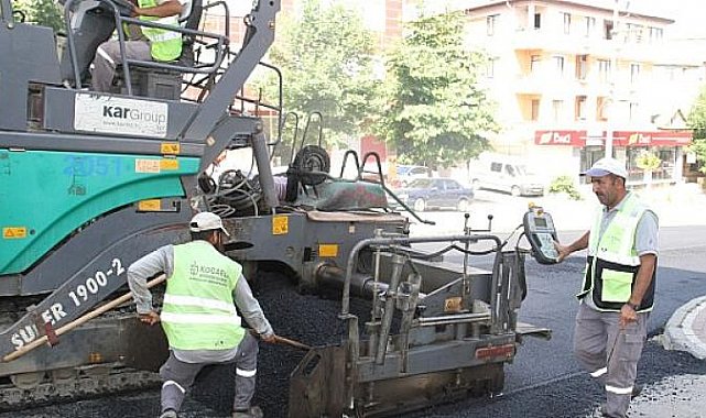 Şehit Oktay Kaya Caddesi'ne son kat asfalt seriliyor