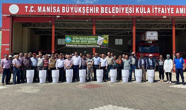 Üzüm üreticisine 100 bin sepet