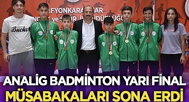 Afyon'da ANALİG Badminton yarı final müsabakaları tamamlandı