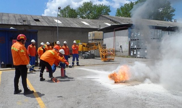Büyükşehir itfaiyesinden Shell ekiplerine eğitim