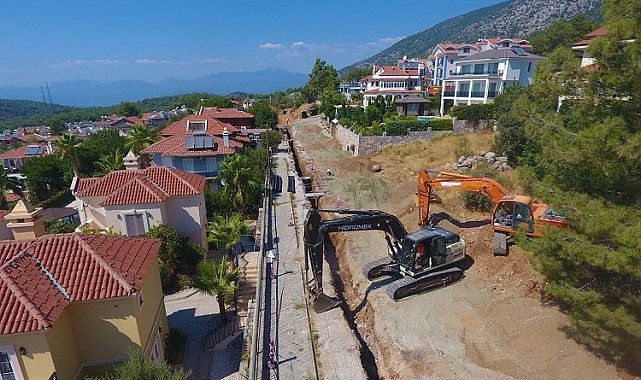 Muğla'da Hisarönü-Ovacık kanalizasyon hattında sona doğru