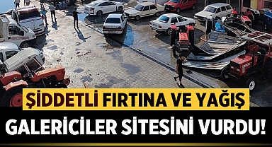 Afyon'da şiddetli fırtına ve yağış Galericiler Sitesini vurdu!