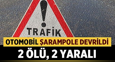 Çay ilçesinde otomobil şarampole devrildi! 2 ölü,2 yaralı!